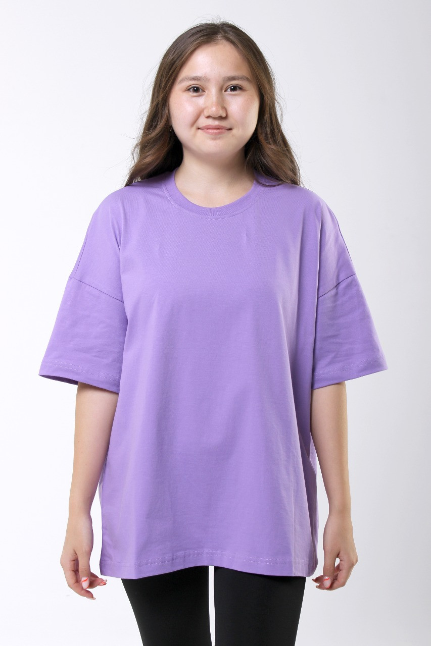 Футболка Унисекс Oversize. Цвет: Сиреневый - фото 3 - id-p102413740