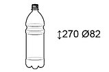 Бутылка 1Л темная круглая+крышка36гр(100шт,3.3кг,ДШВ 80*77*28sm)(ВД 270х82мм), фото 3