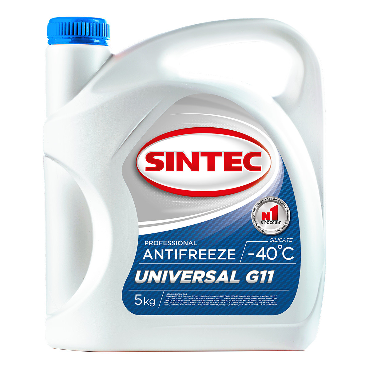 SINTEC ANTIFREEZE UNIVERSAL G11 (-40), Синий, 5кг - фото 1 - id-p102427589