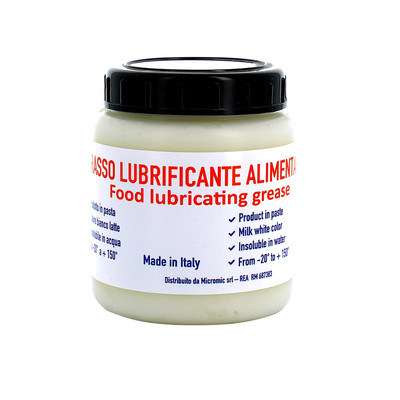 Food grade lubricating grease; 100gr jar package colour white use range: from -20 ° C to + 150 ° C Made in Ita - фото 1 - id-p102427684