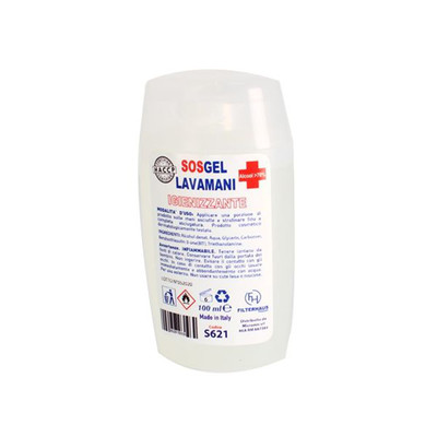 Hand sanitizer antibacterial gel SOSGEL 100ml bottle - фото 1 - id-p102427740