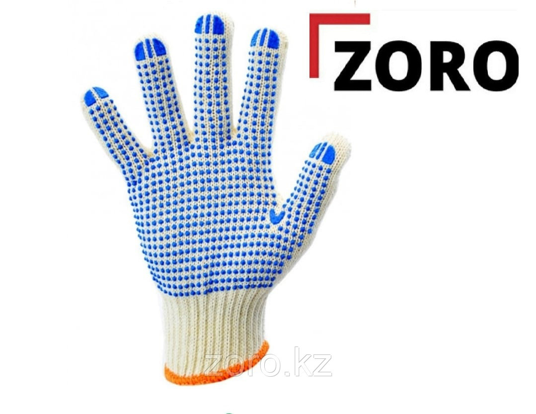 Перчатки рабочие х/б синтетические ПВХ трикотажные Капкан хозяйственные ...
