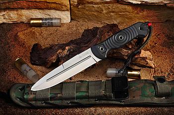Нож КИЗЛЯР Legion  AUS-8 SW (черн/рук)(камо/ножны)