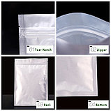 Вакуумный пакет гладкий  18*26см 2*120м(застежка)PET/AL/PE 3-side seal ziplock alu bag  гладкий гриппер зиплок, фото 3
