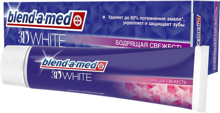 Зубная паста 3D White Бодрящая свежесть 100мл BlendAMed