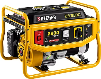 STEHER 2.5/2.8 кВт, однофазный, синхронный, щеточный, бензиновый генератор GS-3500