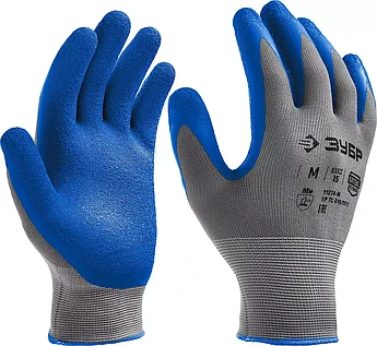 ЗУБР XL, 13 класс, рельефные, противоскользящие перчатки с нейлоновым покрытием ПР-13 11274-XL_z01