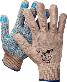 ЗУБР L-XL, 10 класс, перчатки утепленные акриловые, с противоскользящим ПВХ покрытием (точка) ЕНИСЕЙ 11463-XL