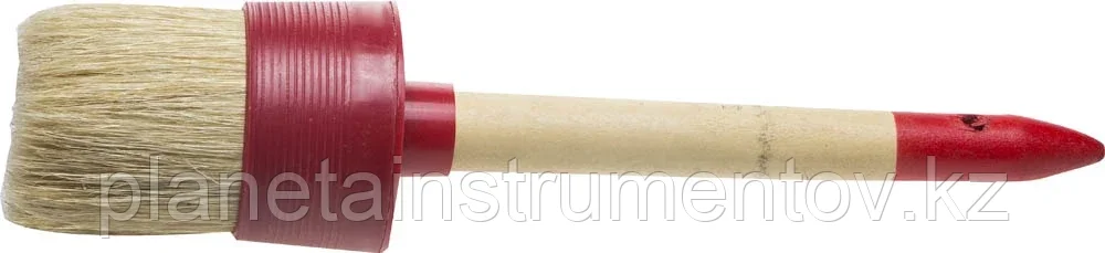 STAYER 70 мм, щетина натуральная, деревянная ручка, кисть малярная круглая 0141-70