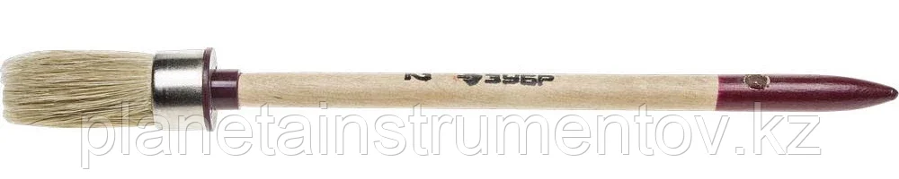 ЗУБР 20 мм, щетина натуральная светлая, деревянная ручка, кисть круглая УНИВЕРСАЛ - МАСТЕР 01501-20