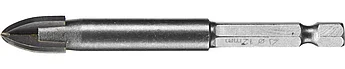 STAYER  12 мм, 4-х резцовый, шестигранный хвостовик, сверло по стеклу и кафелю 2985-12_z01