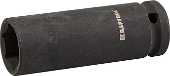 KRAFTOOL 1/2", 19 мм, Cr-Mo сталь, фосфатированная, торцовая головка ударная удлиненная 27942-19_z01