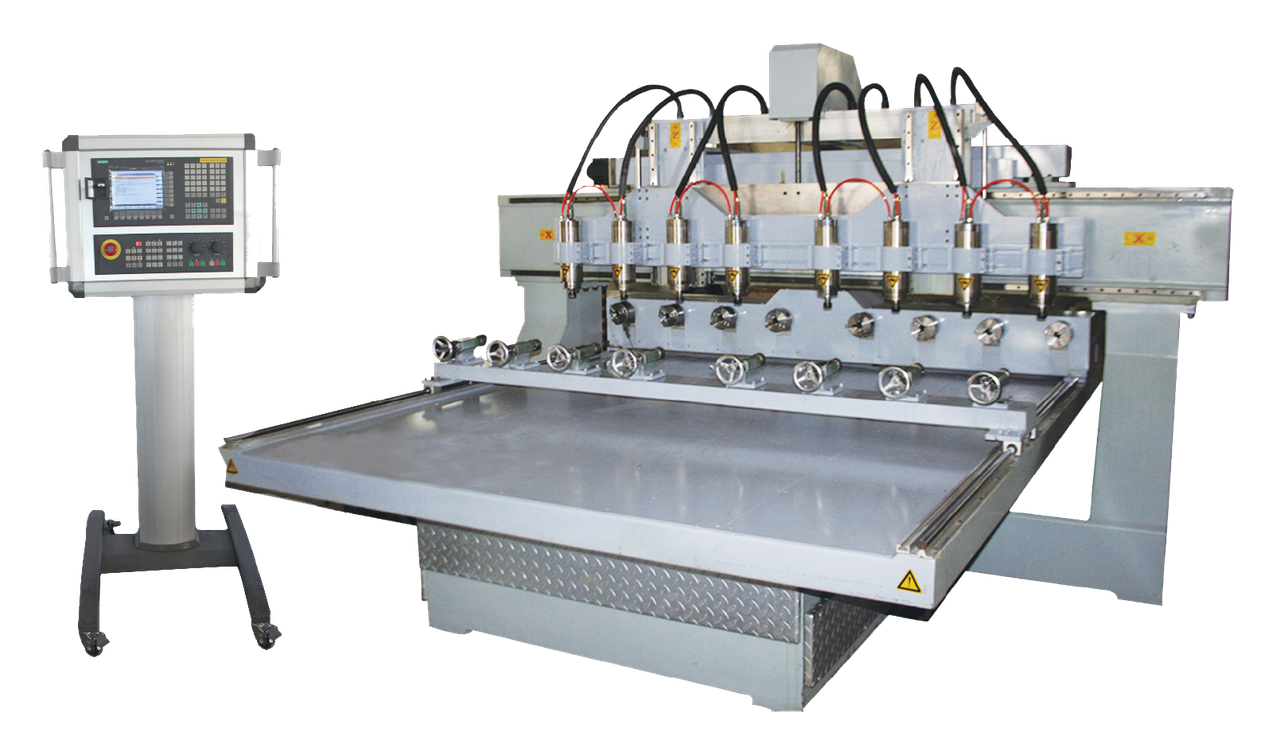 Многошпиндельный фрезерно-гравировальный станок с 8 поворотными устройствами размером 300*120мм - фото 1 - id-p12590718