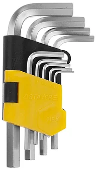 STAYER 9 шт., Cr-V, ключи имбусовые укороченные 2740-H9