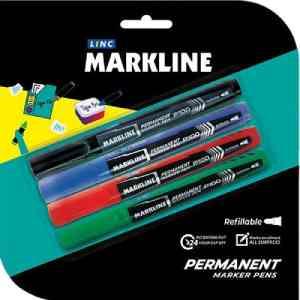 Набор перманентных маркеров LINC PERMANENT 2,5-3,7 мм ассорти круглый 4 шт
