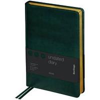 Ежедневник недатир. A5, 160л., кожзам, Berlingo "xGold", зол. срез, зеленый