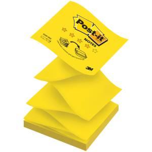Самоклеящийся блок Post-it ORIGINAL "Лето", Z-сложение 76*76мм, 100л, желтый неон