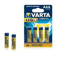 Батарейка AAA VARTA Longlife Micro, LR03, 1.5V, 4 шт. в блистере.
