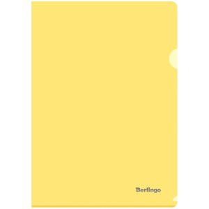 Папка-уголок Berlingo, А4, 180мкм, прозрачная желтая - фото 1 - id-p102451336