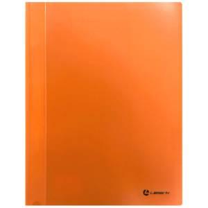 Папка-скоросшиватель, А4, 0,30 мм, непрозр.верхний лист, внутренний карман, оранжевая