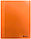 Папка-скоросшиватель, А4, 0,30 мм, непрозр.верхний лист, внутренний карман, оранжевая, фото 2