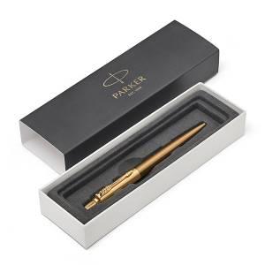 Ручка шариковая Jotter Premium West End Brushed Gold, синяя, 1,0 мм, кнопочный механизм.