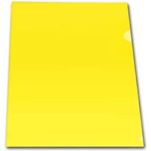 Папка-уголок 0,18 мм А4 глянцевая, желтая