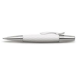 Ручка шариковая E-MOTION EDELHARZ GUILLOCHE RHOMBUS, B, белая смола.