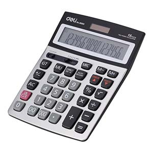 Калькулятор настольный DELI 39265 16 разрядный серый.
