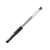 Ручка гелевая, цвет чернил чёрный, 0,5 мм, с гриппом, прозрачный корпус.