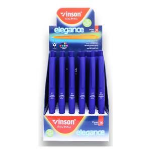 Ручка шариковая автоматическая VINSON ELEGANCE, маслянные чернила,корпус ассорти, синяя 0,7 мм