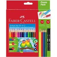 Карандаши цветные, 14 цветов + 4 доп. цвета + 2 чернографитовых карандаша, в картонной коробке.