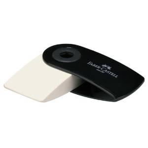 Ластик Faber-Castell "Sleeve Mini", прямоугольный, 54*25*13мм, черный пластиковый футляр