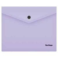 Папка-конверт на кнопке Berlingo "Instinct", А5+, 180мкм, лаванда