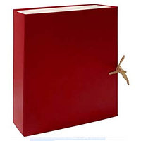 Папка-бокс архивная складная, бумвинил Lamark, А4, 70 мм, красная