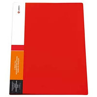 Папка с боковым пружинным, 0,60мм, корешок 17мм, карман на корешке с индексной вставкой, красная