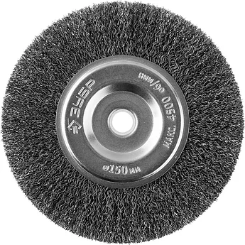 ЗУБР Ø 150 мм, щетка дисковая для точильно-шлифовального станка 35185-150_z02 Профессионал