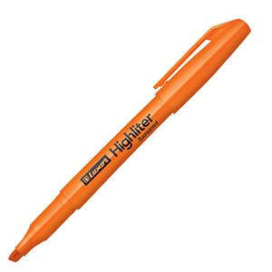 Текстовыделитель Luxor "Highliter Fluroscent",  оранжевый  скошенный наконечник 1-3,5 мм