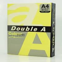 Бумага цветная DoubleA, неоновый-желтый А4, 75 г/м2, 500 листов Neon Yellow