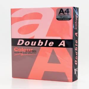 Бумага цветная DoubleA, неоновый-персик А4, 75 г/м2, 500 листов Neon Punch