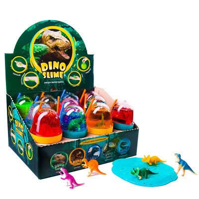 Слайм Лизун-антистресс с динозаврами Dino Slime Ice 120 г