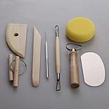 Набор инструментов для лепки, 8 предметов стеки для гончарного круга, фото 2