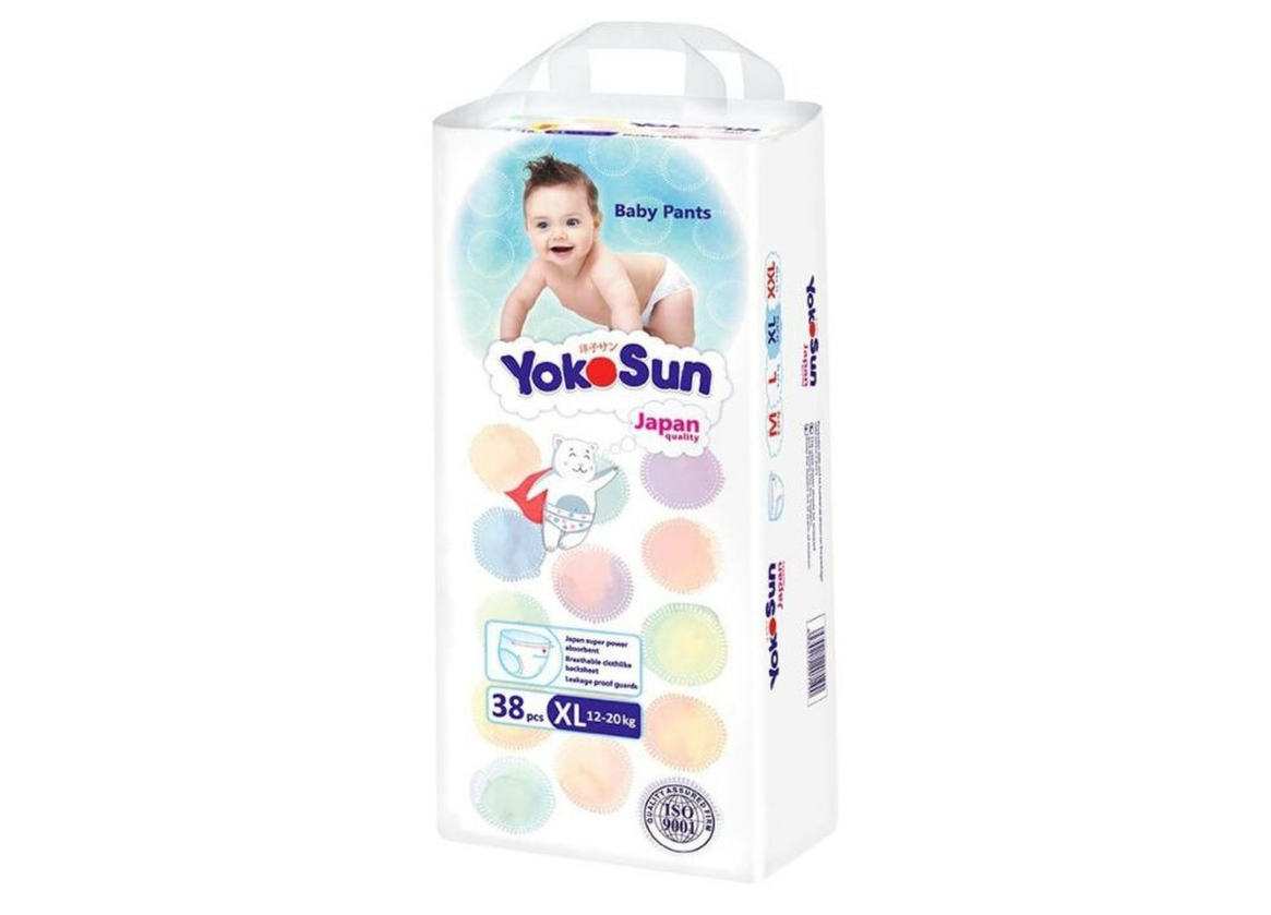 Детские подгузники YokoSun XL 12-20, 38 шт
