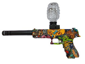 Пистолет Glock с орбизами.  орбиган, орбиз, гидробол. Orbeez Gun. Orbeegun.