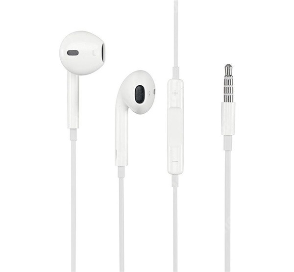 Гарнитура Apple EarPods MD827FE/A MNHF2ZM/A, 3.5mm, Copy High Quality, White