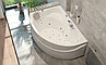 Акриловая аэрогидромассажная ванна на электронной кнопке плоская серия"CATANIA 160х110 R" с подсветкой, фото 8