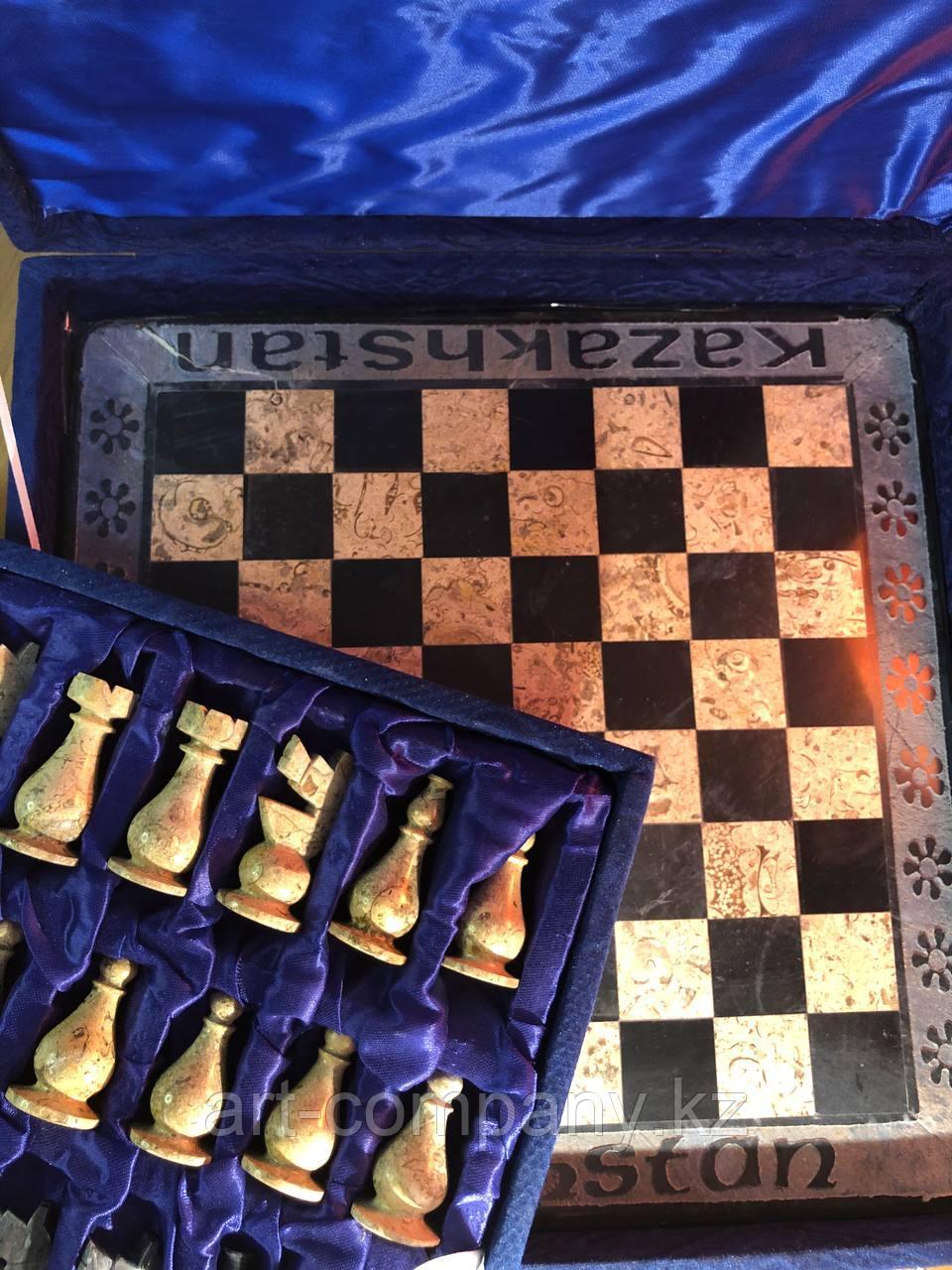 Шахматы из натурального камня оникс, фото 1