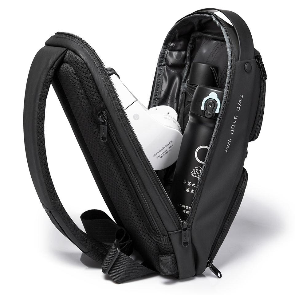 Кросс-боди сумка слинг Bange BG-7258 (черная) - фото 4 - id-p102472577
