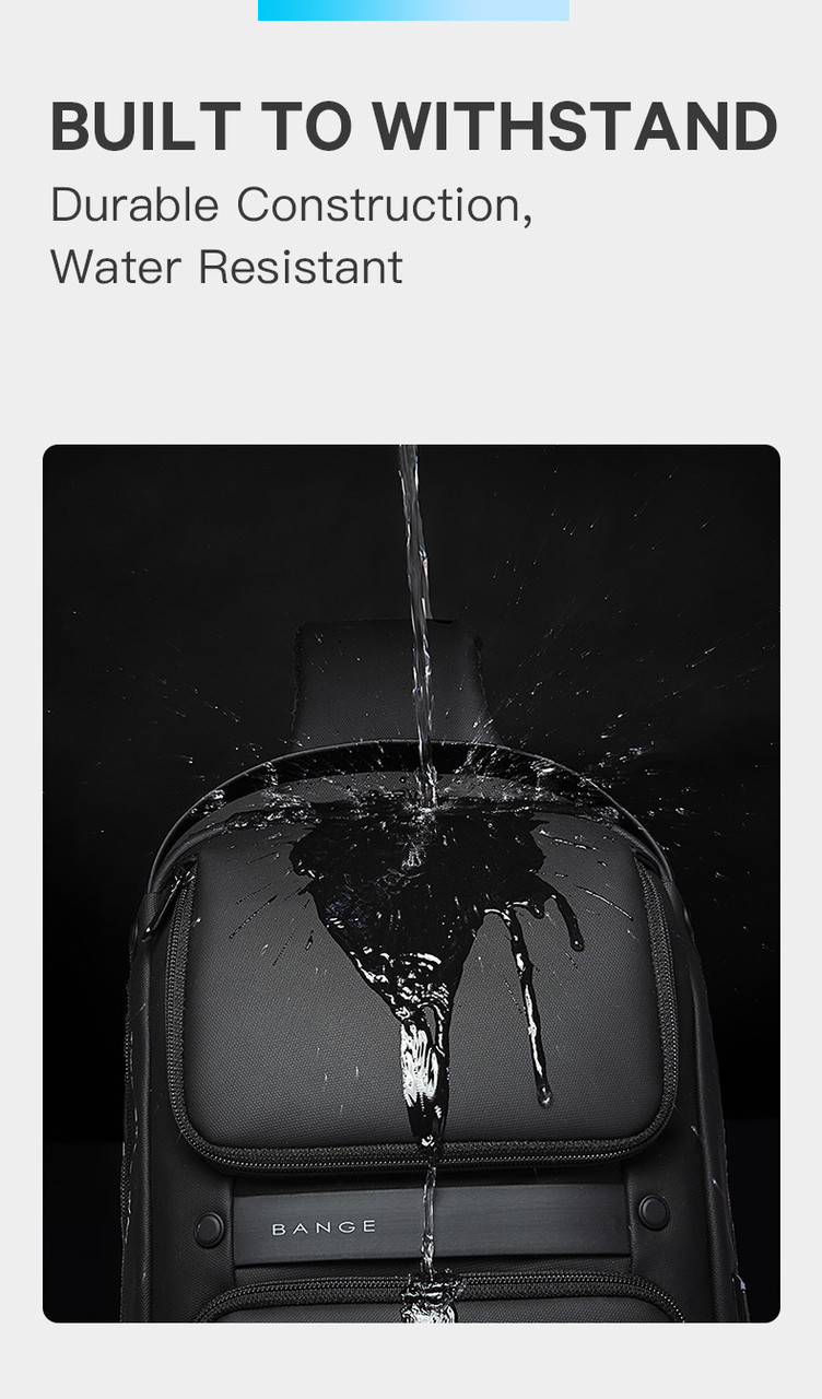 Кросс-боди сумка слинг Bange BG-7258 (черная) - фото 8 - id-p102472577