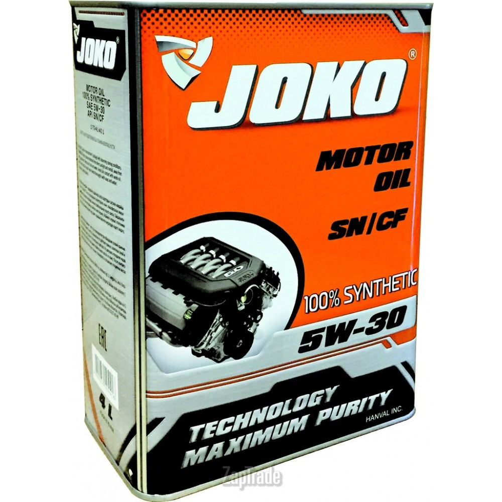 JOKO GASOLINE 100% Synthetic 5W-30, 4л - фото 1 - id-p102505469